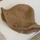 thumbnail image 3 of 56-58 cm circunferencia de la cabeza lindo sombrero de pescador cereza sombrero protector solar femenino verano playa sombrilla sombrero de paja, 3 of 5