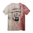 thumbnail image 4 of CAUYDY Toddler Halloween Shirt Ghouls T-Shirt Kids Spooky Shirt Boys Girls Halloween Graphic Short Sleeve Tee Tops(Khaki,6-7 Y), 4 of 5