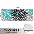 thumbnail image 5 of Kitchen Rugs Sets Of 2,Black Turquoise and Gray Floral Pattern Anti Fatigue Kitchen Mat Rugs Non Slip Washable,Decorative Kitchen Floor Mats for Kitchen,Sink,Laundry,17"X47", 5 of 5