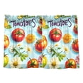 thumbnail image 7 of Yayeee Kitchen Curtains Tier Pair Light Filtering 27"x24" Rod Pocket Short Cafe Window Panel, Green Tomatoes, 7 of 7