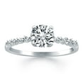 thumbnail image 1 of 14k White Gold Diamond Engmt Ring Prong Diamond Accents Size 5, 1 of 3