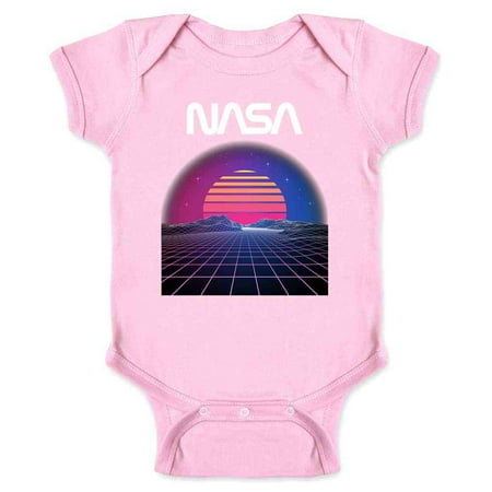 

NASA Approved Retro Space Landscape 80s Electro Baby Bodysuit