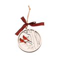 thumbnail image 2 of Colgante de madera navideño, accesorios artesanales, decoración navideña decorativa para árbol. 2 pájaros, 2 of 9