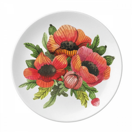 

Flowers Painting Corn Plate Decorative Porcelain Salver Tableware Dinner Dish