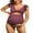 Pink, variant on Sociala Maternity Swimsuit V-Neck Pregnancy Swimwear Ruffle Sleeve Bathing Suit