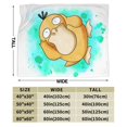 thumbnail image 4 of Psyduck Boys Girls Blanket Super Soft Cozy Warm Plush Throw Blanket, Lightweight Fuzzy Flannel Blankets for Couch Sofa Bed Travel and Camping Gifts 50"X40", 4 of 8