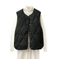 thumbnail image 2 of PNTUTB Women's Winter Warm Solid Color Puffer Vest Hoodless Sleeveless Snap Buttons Pocket Down Vest Coats, 2 of 5