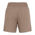 thumbnail image 6 of KHONTS Linen Shorts for Women Casual Summer High Waist Wide Leg Beach Vacation Shorts with Pockets Khaki XL, 6 of 6