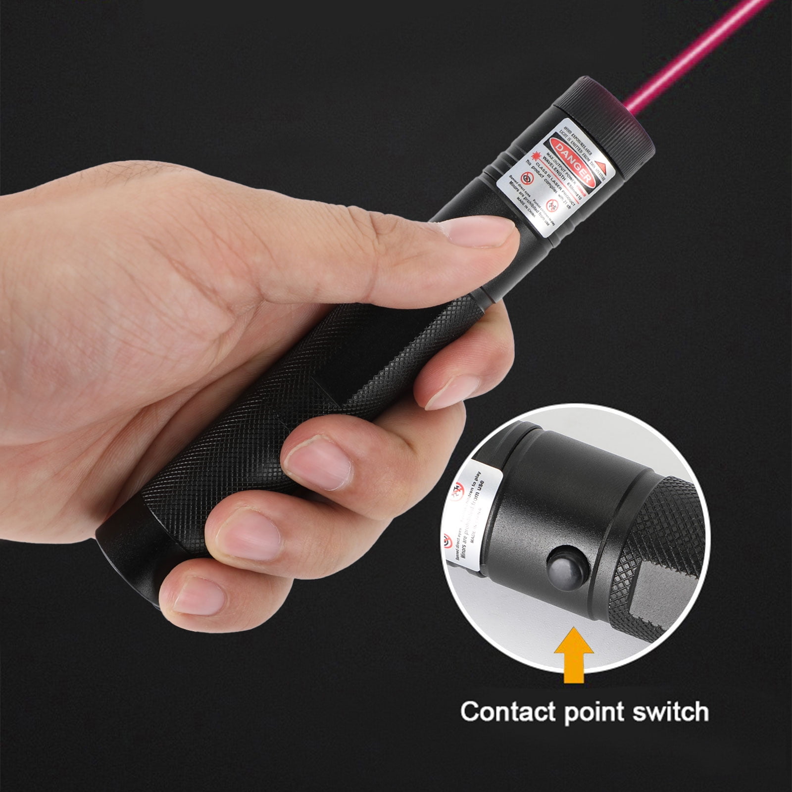 200Miles Red Laser Pointer Pen Visible Beam 18650 Light Lazer Lamp 650nm