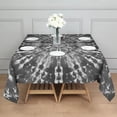 thumbnail image 3 of Black Tie Dye Pattern Square Tablecloth,Waterproof Square Table Cover,Wipeable Spillproof Washable Table Cover for Home Kitchen Party Decor 42"X42"(107x107cm), 3 of 6