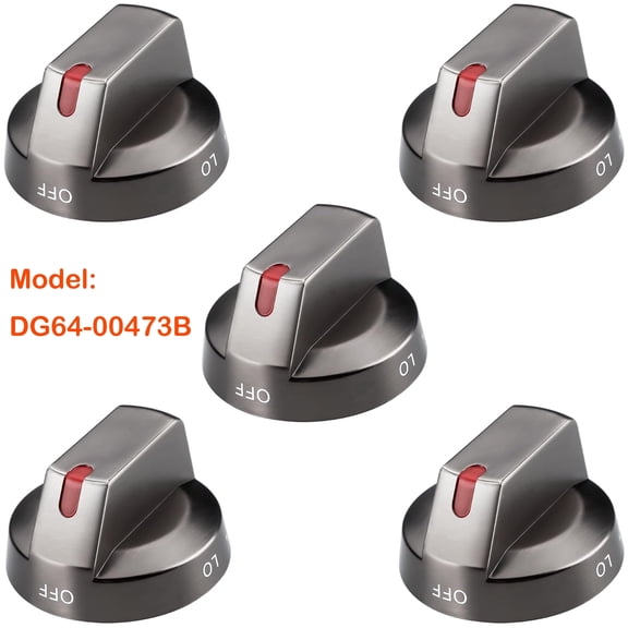 Gas Stove Knobs DG64-00473B Replacement Compatible with Samsung, Replace NX58M6850SG NX58H5600SS NX58H5650WS NX58J7750SS