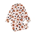 thumbnail image 6 of Ruiwill Halloween Girls Pajamas Pumpkin Print Girls Pajamas Fall Winter Soft Long Sleeve Lapel Neck Shirts With Pants 2 Pieces Pajamas Set Size 9-10 Years, 6 of 7