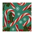 thumbnail image 4 of BANET Sweet Candy Canes Berry Tablecloth Elastic Fitted Edge Table Cloth Rectangle Table Cover Washable Reusable for Kitchen Dining Picnic Party  white, 4 of 8