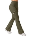 thumbnail image 6 of Lumtrix Women Workout Flare Leggings with Pockets Yoga Pants High Waisted Tummy Control Cargo Leggings Army Green 2XL, 6 of 6