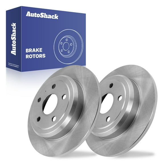 AutoShack Rear Solid Brake Rotors 2-PC Set Replacement for 2011-2020 Jeep Grand Cherokee 2011-2020 Dodge Durango 12.99" (330 mm)