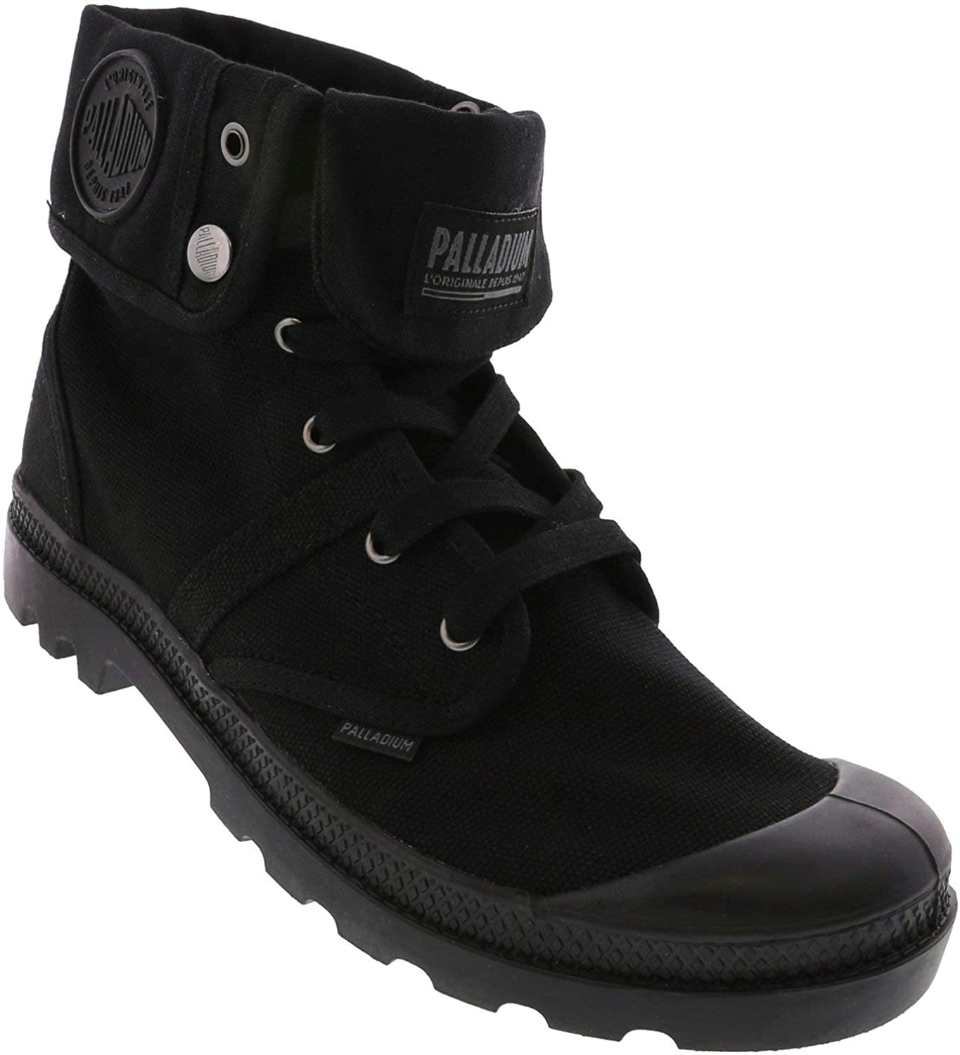PALLADIUM 034690 01M PALLABROUSE BAGGY  Mn's Black Canvas Casual Boots M 