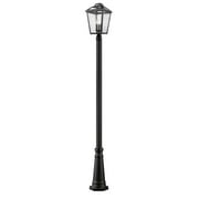 11 x 22.25 in. Bayland Black Outdoor Post