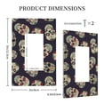 thumbnail image 3 of DouZhe 1-Gang Decorator/Rocker Wallplate, Funny Mexican Sugar Skull Flower Decorative Wall Plates, 3 of 7