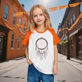 thumbnail image 4 of Favoffer Boys And Girls Orange Festival Short Sleeve Shirts Western Aztec Print Fit Tops Fall Casual Fashion Round Neck Blouses 3-14Y, 4 of 9