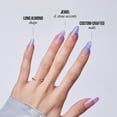 thumbnail image 4 of Kiss Luxe Long Almond Press on Nails, Blue, 32 Pieces, 4 of 13