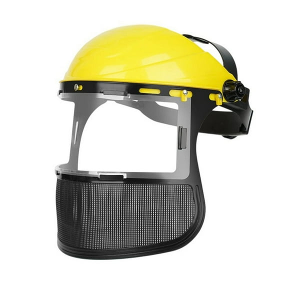 Full Coverage Protective Face Mask Clear Shield Resistance To Impacts Adjustable Headgear Safety Hat