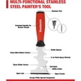 thumbnail image 2 of Drywall Hand Tool Kit - Stainless Steel Joint Knife, Taping Knives, Painter Scraper, Mud Pan, 2 of 6