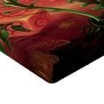 thumbnail image 2 of Ambesonne Fantasy Fitted Sheet, Trippy Surreal Cubes, Queen Size, Scarlet Green, 2 of 3