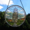thumbnail image 2 of Leaning Tower of Pisa Italy Stained Glass Suncatcher Window Hanging – Christmas 2025 Window Hanging Keepsake for Travel Adventures, Great Gift for Families, Friends or Couples, 2 of 5