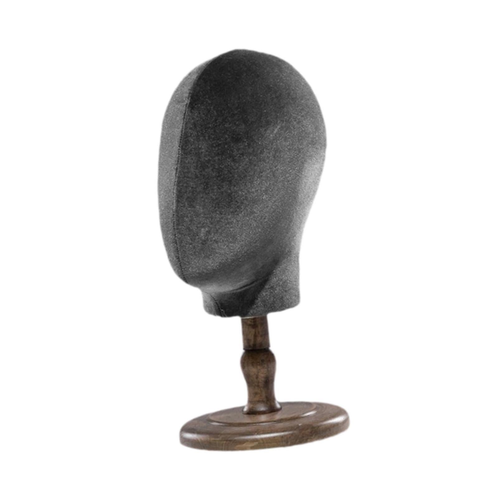 Serenable Mannequin Head Display Model Head Stable with Base Hairpiece Styling Hat Rack Manikin Head Model for Home Hairpieces Hats Brown