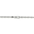 thumbnail image 3 of Solid 925 Sterling Silver 2mm Twisted Herringbone Chain Necklace - with Secure Lobster Lock Clasp 20", 3 of 6