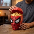 thumbnail image 6 of 3D Printed Plastic Snack Serving Container – Spride Hero Mask Sculpt with Flip Lid for Movie Theater Night, Reusable Party Bowl, 6 of 8