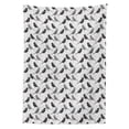 thumbnail image 3 of Ambesonne Birds Tablecloth Rectangular Table Cover, Greyscale Animal Silhouettes, 52"x70", Black Grey White, 3 of 4