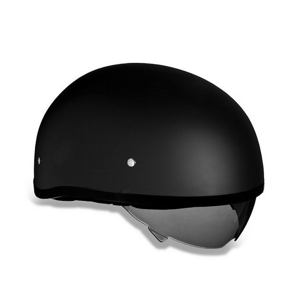 Daytona DS8 Half Shell With Inner Visor Motorcycle Helmet Dull/Gloss Black Sizes