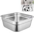 thumbnail image 1 of Stainless Steel Washing Up Bowl, Multi-Purpose Dish Tub for Sink, Large Square Container for Kitchen, Vegetable Washing Basin, Durable Dishpan for Home, 1 of 6