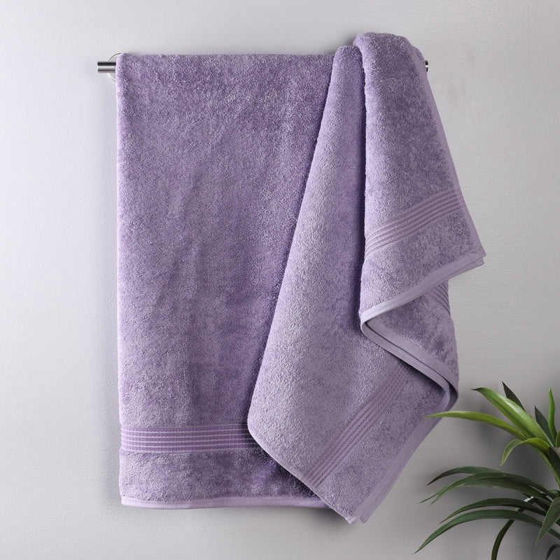 Superior Egyptian Cotton Absorbent Royal Purple Bath Sheet Set of 2