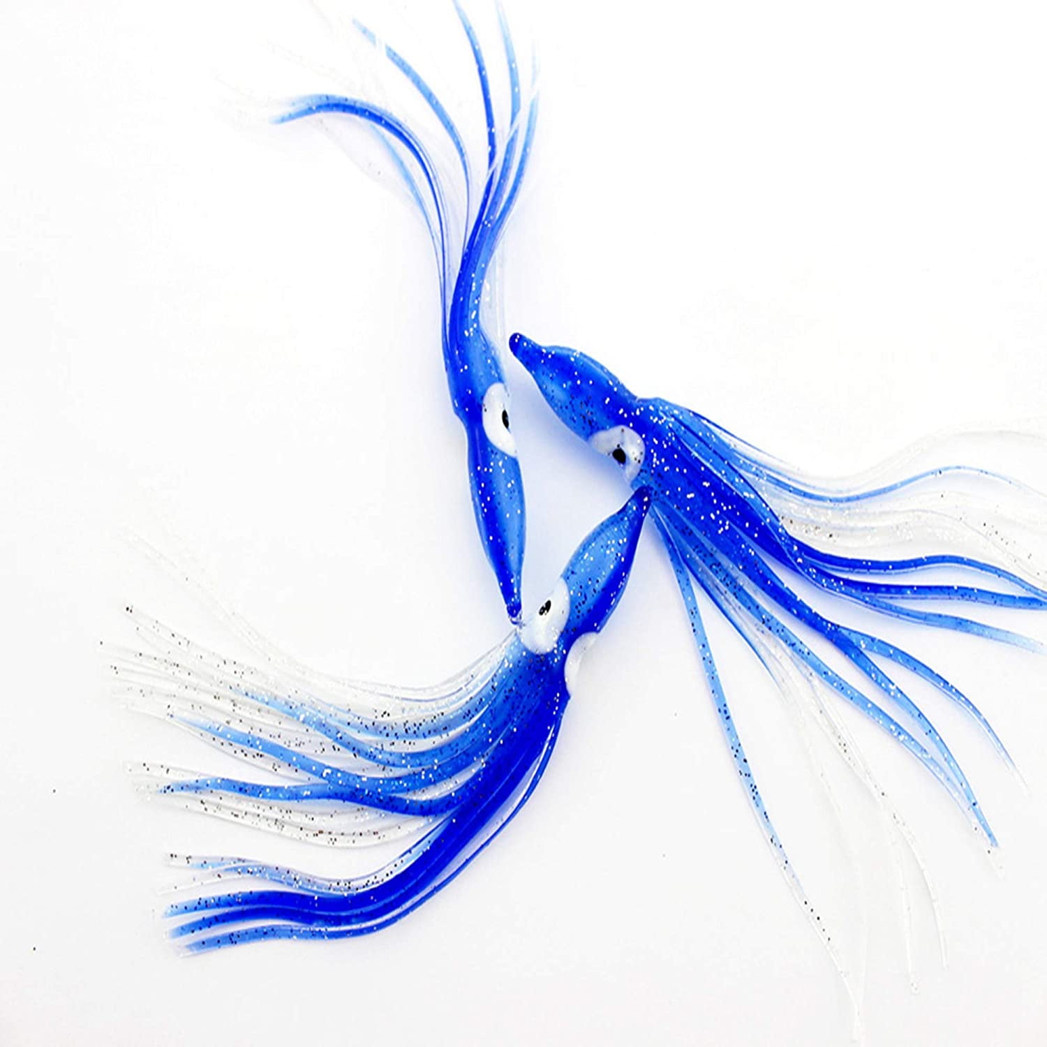 100pcs Soft Plastic Octopus Fishing Lures Squid Skirt Soft Lures Multi Colour Trolling Saltwater Bait 15cm