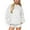 White, variant on Women's Hooded Sweatshirt with Polka Dot Pattern Print Trendy and Versatile Top for Women Casual Comfort Pullover,Beige,L