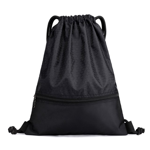 Wdftyju Bolsa de lazo de nailon negro portátil Mochilas para los hombros Escuela de viaje al aire libre Wdftyju 3nx5td1gd9sl7zp3