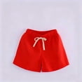 thumbnail image 4 of LLYWEY Girls Bermuda Shorts, Boys Knee Length Shorts, Kids Casual Summer Solid Elastic Waist Straight Leg Shorts with Pockets 2-3 Years, 4 of 8