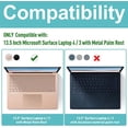 thumbnail image 2 of Funda protectora para Microsoft Surface Laptop 4/3 de 13,5" con teclado de metal, cubierta rígida delgada y resistente con soporte plegable gris oso de fresa Electrónica, 2 of 5