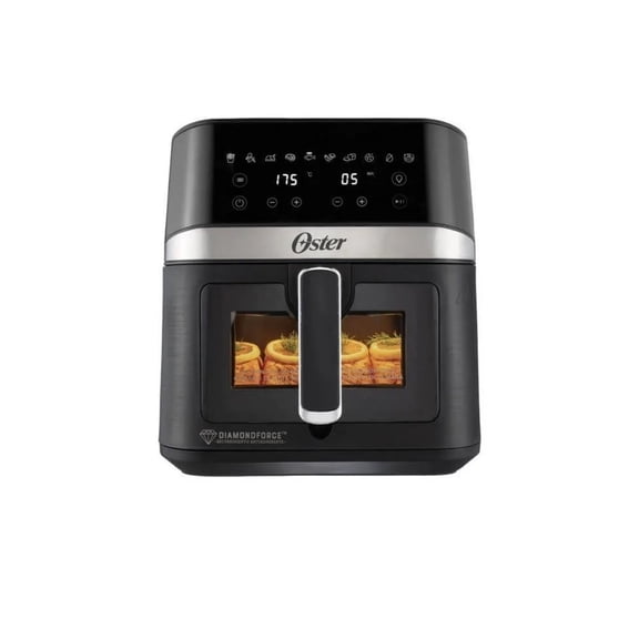 Freidora de Aire Digital, Recubrimiento Oster® DiamondForce, 7.5L de Capacidad, 10 Programas Automáticos, CKSTAF75WDSSDF