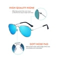 thumbnail image 3 of Kids Aviator Sunglasses Boys and Girls Cat.3 Sun Glasses for Baby Metal Toddler Shades with Straps UV Protection, Age 3-8 ( Grey+Blue ), 3 of 6