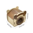 thumbnail image 3 of Wooden Hamster Hideout House Natural Solid Wood Hut for Small Animals Cage Decoration Safe Chew Toy Bed, Style A, by IHXORA, 3 of 6