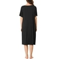 thumbnail image 3 of NOMADIC NOOK Womens 2 Packs Short Sleeve Nightshirt Button Up Midi Nightgown, 3 of 5