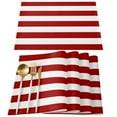 thumbnail image 3 of Red White Stripes Table Runner Home Wedding Decor Table Flag Mat Table Centerpieces Decoration Party Dining Long Tablecloth, 3 of 5
