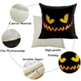 thumbnail image 2 of Halloween Pillow Covers, Halloween Decoration, Hocus Pocus, Scary Pumpkin, The Witch, White and Black, Set of 4 Pillow Covers - 17x17 in, 2 of 4