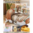 thumbnail image 4 of Thanksgiving Squirrel Sofa Couch Covers for Dog,Washable Sofa Throw Cover Single Slipcovers for Armchair with Tassels,Orange Green Brown Yellow Pumpkins Couch Protector Towel Blanket Medium 71x91, 4 of 8