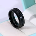 thumbnail image 5 of Ringheart Couple Rings Black Matching Rings 1.5CT AAA CZ 2pcs Women Wedding Ring Sets for Him and Her Rings Men Band, 5 of 8