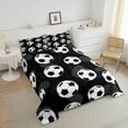 thumbnail image 4 of Erosebridal Football Comforter Set Toddler Soccer Bedding Set Soccer Ball Game Black Comforter Sports Theme Quilt Set, 4 of 7