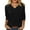 Black, variant on Long Sleeve Shirts For Women Tops Summer Shirts Casual 2025 V-Neck 3/4 Sleeve Womens Blouses